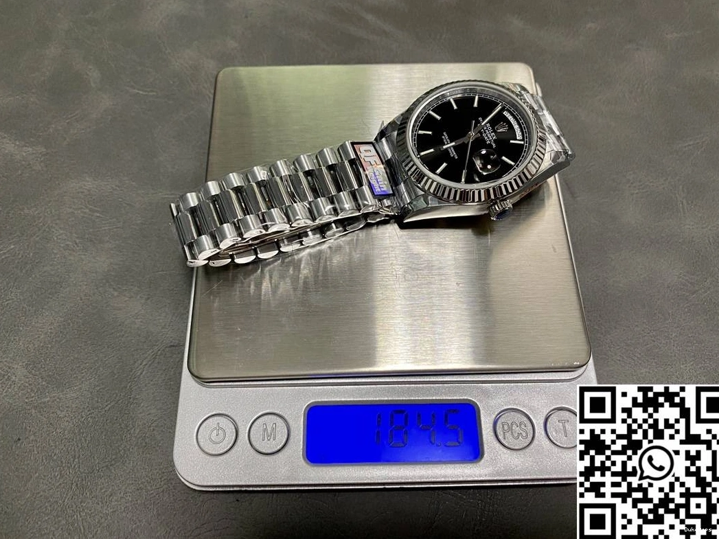 Day QF v5 M228239-0004 Rolex Black Factory Dial Date Steel Tungsten 1224